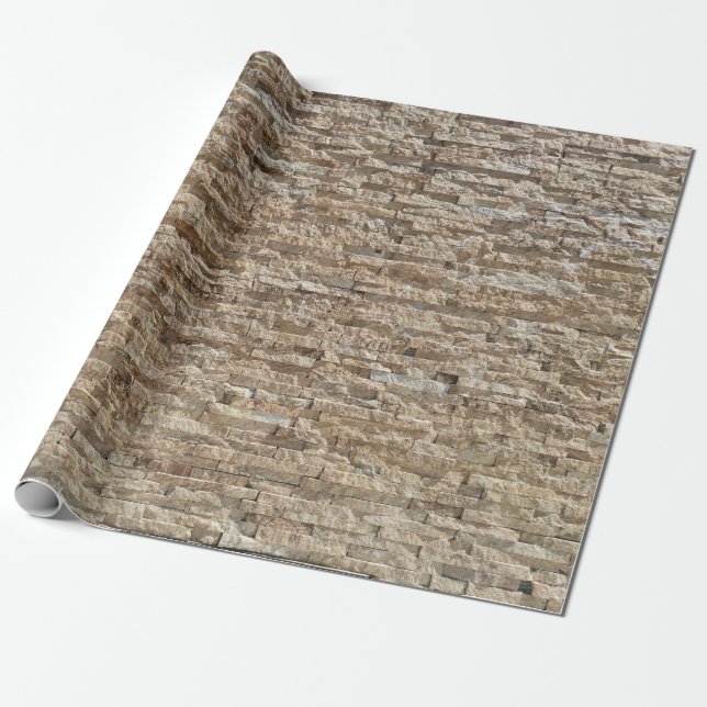 Papel De Presente Padrão geométrico de pedra (Desenrolado)