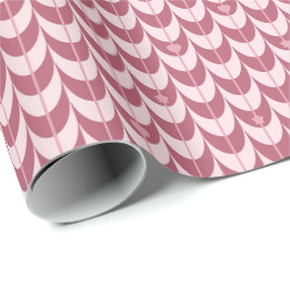 Papel De Presente Padrão Geométrico de Vieira Retrô