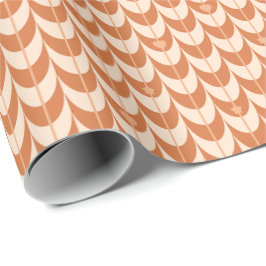 Papel De Presente Padrão Geométrico de Vieira Retrô