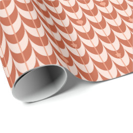 Papel De Presente Padrão Geométrico de Vieira Retrô