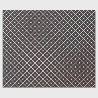 Papel De Presente Padrão geométrico em tons pretos e castanhos quent