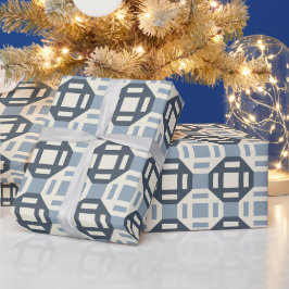Papel De Presente Padrão Geométrico Inspirado em Colchas Modernas