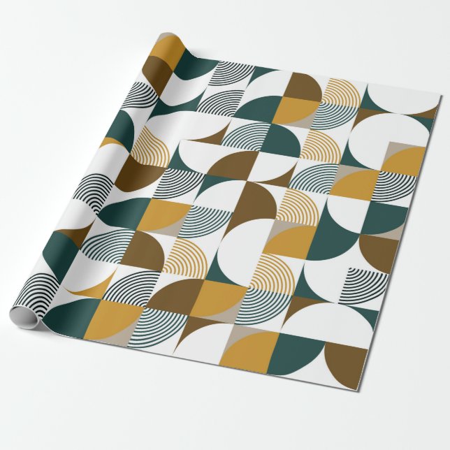 Papel De Presente Padrão geométrico moderno sem costura (Desenrolado)