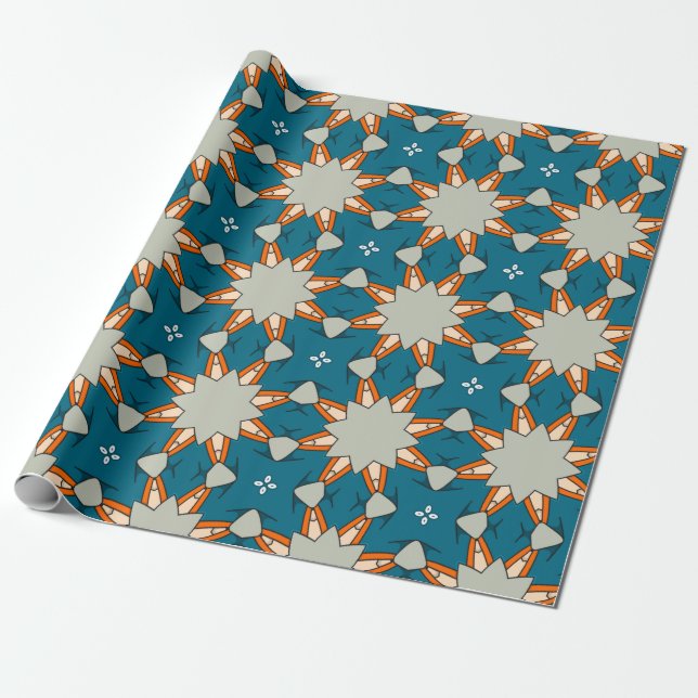 Papel De Presente Padrão Geométrico Pastel – Cor Abstrata Suave (Desenrolado)