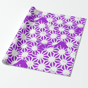 Papel De Presente Padrão geométrico roxo real