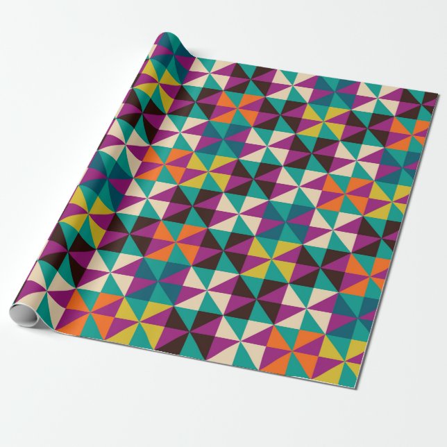 Papel De Presente Padrão geométrico sem costura (Desenrolado)