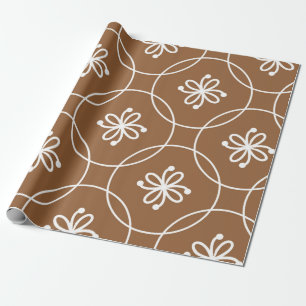 Papel De Presente Padrão geométrico sem costura com flores