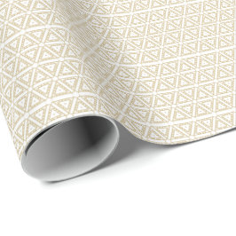 Papel De Presente Padrão geométrico triangular branco de ouro elegan