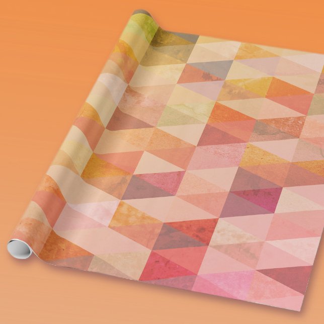 Papel De Presente Padrão Geométrico Triângulo Macio (Criador carregado)