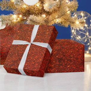 Papel De Presente Padrão glitterado de canela enferrujado festivo el