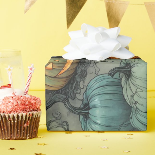 Papel De Presente Padrão Gourd Garden (Festa de aniversário)