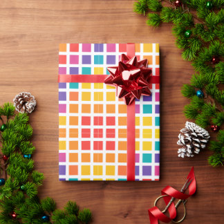 Papel De Presente Padrão Gráfico Arco-íris