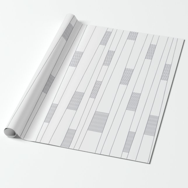 Papel De Presente Padrão gráfico de linha simples, mínimo e moderno (Desenrolado)