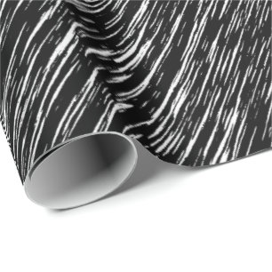 Papel De Presente Padrão Grunge Preto e Branco