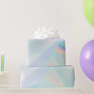 Papel De Presente Padrão Holográfico de Iridescência