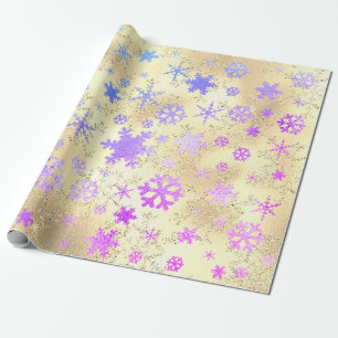 Papel De Presente Padrão Holográfico de Natal Elegante