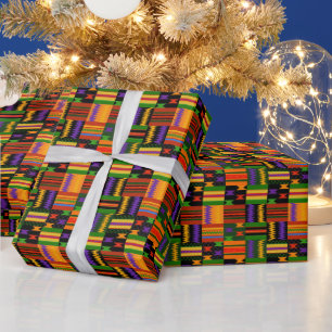 Papel De Presente Padrão inspirado no Modern Kente