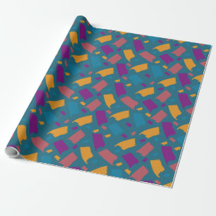 Papel De Presente Padrão irregular muito colorido