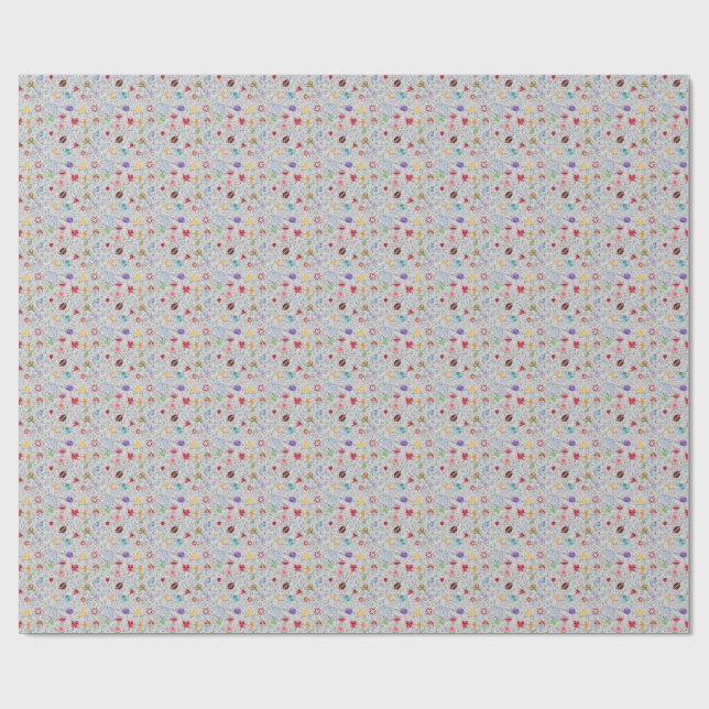 Papel De Presente padrão kawaii (Aberto)
