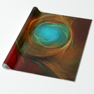 Papel De Presente Padrão Legal de Abstrato de Arte Fina Azul Moderna