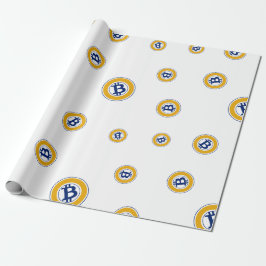 Papel De Presente Padrão legal de Sinal de Moedas de Criptomoeda Dou