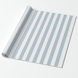 Papel De Presente Padrão Listrado Azul Claro e Branco Elegante