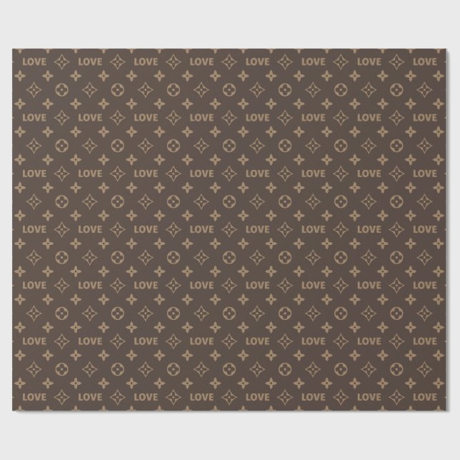 Papel De Presente Padrão Louis Vuitton (Aberto)