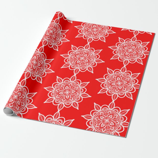 Papel De Presente Padrão Mandala (Desenrolado)