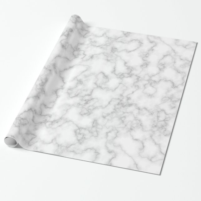Papel De Presente Padrão Marble Cinza Pedra Branca Marmoreada Fundo (Desenrolado)