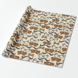 Papel De Presente Padrão Masculino Vintage