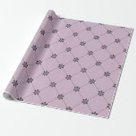 Papel De Presente Padrão Mauve and Black Vintage<br><div class="desc">Púrpura e preto,  púrpura e pintas pretas,  com papel de embrulho de padrão de vinheta.</div>