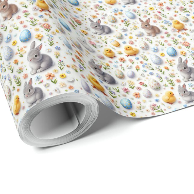 Papel De Presente Padrão Micro Ditsy Sem Costura - Elemento Minúscul (Ponta do rolo)