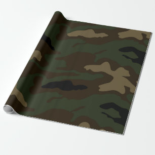 Papel De Presente padrão militar de camuflagem uniforme do exército