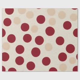 Papel De Presente Padrão Mínimo de Pontos Vermelhos