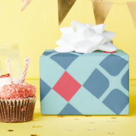 Papel De Presente Padrão Mínimo Vermelho Batik Preto