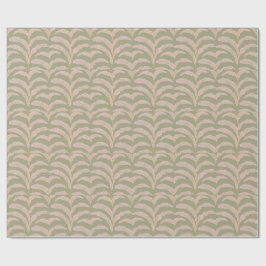Papel De Presente Padrão Moderno de Folha de Palmeira Tropical Sage