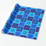 Papel De Presente Padrão moderno de Hanukkah<br><div class="desc">Disponível em diferentes produtos. Você sabia que pode transferir esta design para qualquer produto que você quiser sozinho. Se não souber como,  por favor verifique meu posto para ver como fazer: www.giftforallseason.com/blog/new-option-at-zazzle-store</div>