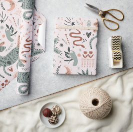 Papel De Presente Padrão moderno para presente rosa de aniversário