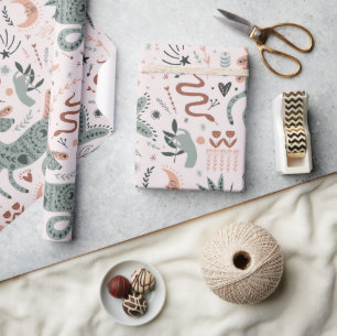 Papel De Presente Padrão moderno para presente rosa de aniversário