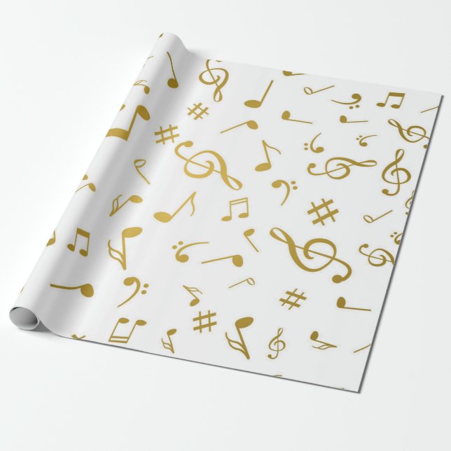 Papel De Presente Padrão musical (Desenrolado)