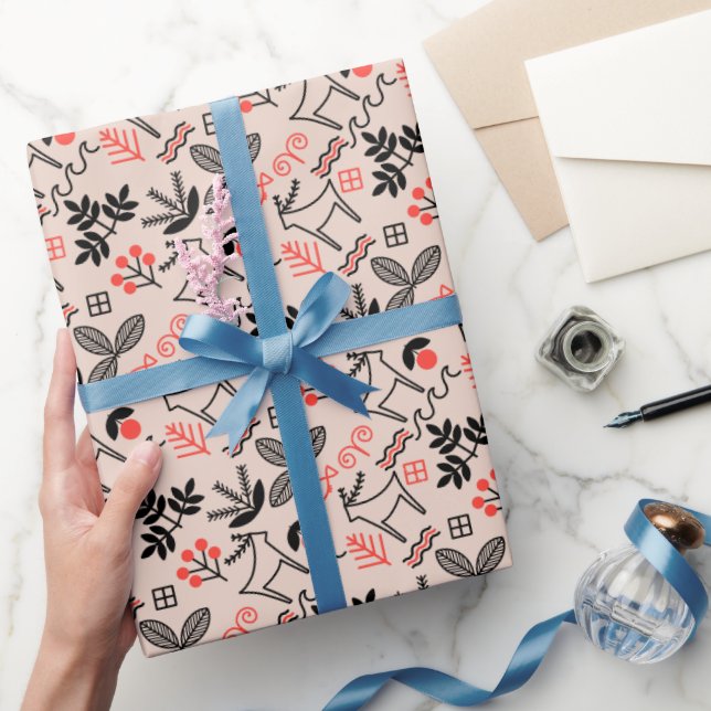 Papel De Presente Padrão nacional estilo ucraniano (Presentear)