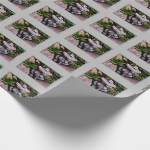 Papel De Presente Padrão natural do Sapo do Jardim Flor