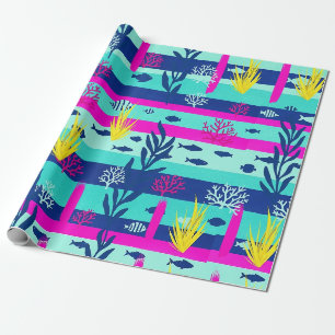 Papel De Presente Padrão Náutico em Aquarela Retro (5)