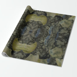 Papel De Presente Padrão Oval Banded Agate Gemstone Quatro Parte