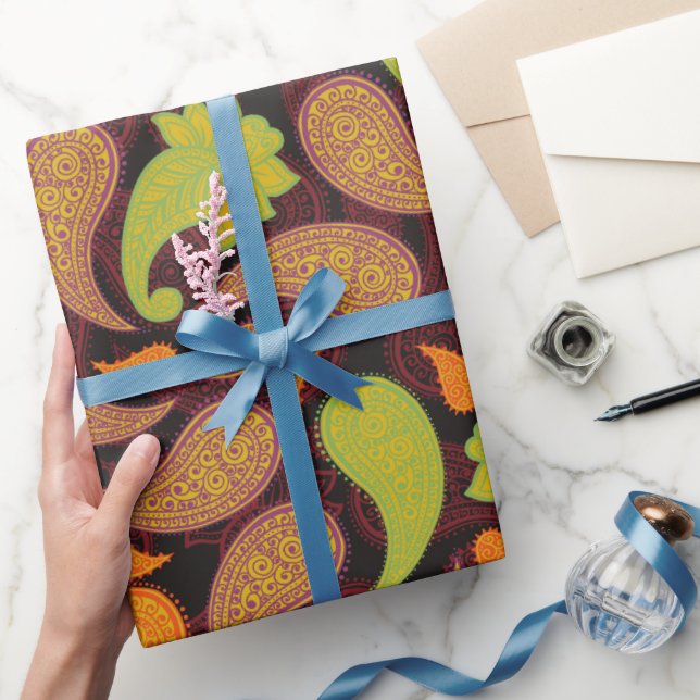 Papel De Presente Padrão Paisley (Presentear)
