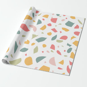 Papel De Presente Padrão pastel moderno de terrazzo