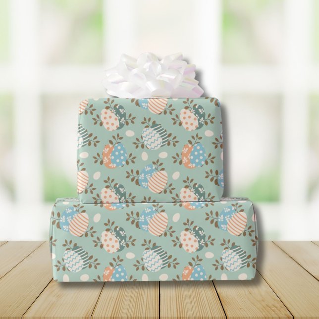 Papel De Presente Padrão pastoso de ovos de Páscoa (Criador carregado)