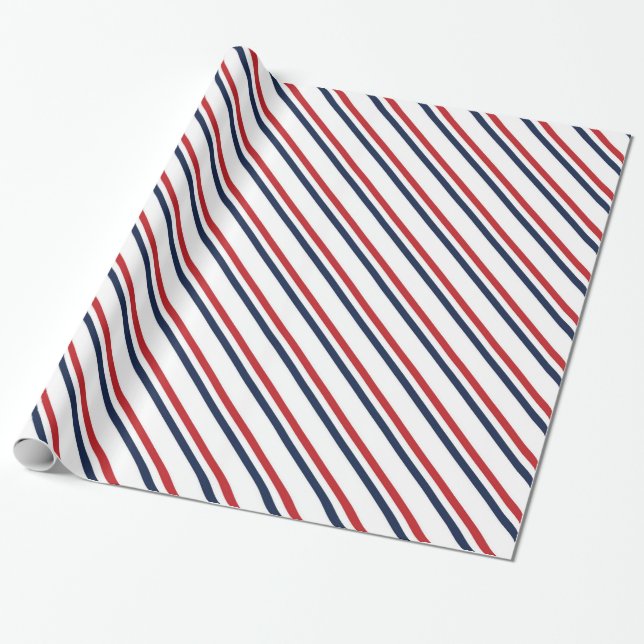 Papel De Presente Padrão patriótico (Desenrolado)