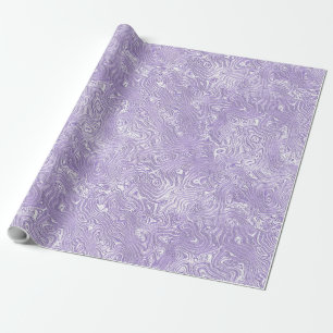 Papel De Presente Padrão Pequeno da Seda na Lavanda Lilac