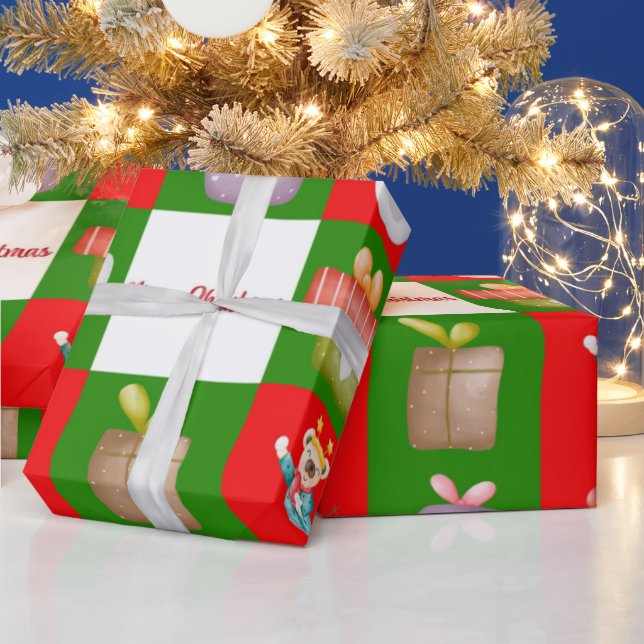 Papel De Presente Padrão perfeito com ilustração do tema de Natal (Feriados)